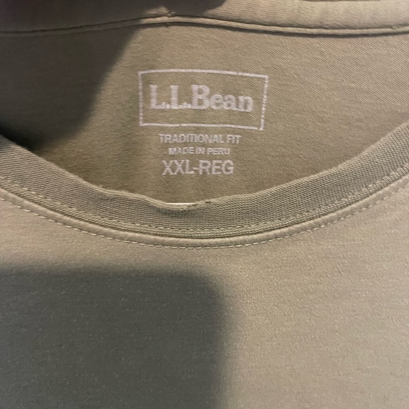 LL Bean, soft olive green long sleeve shirt, like new, size XXL-reg - Picture 2 of 3